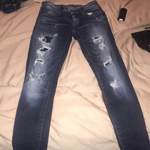 Distressed jeans
